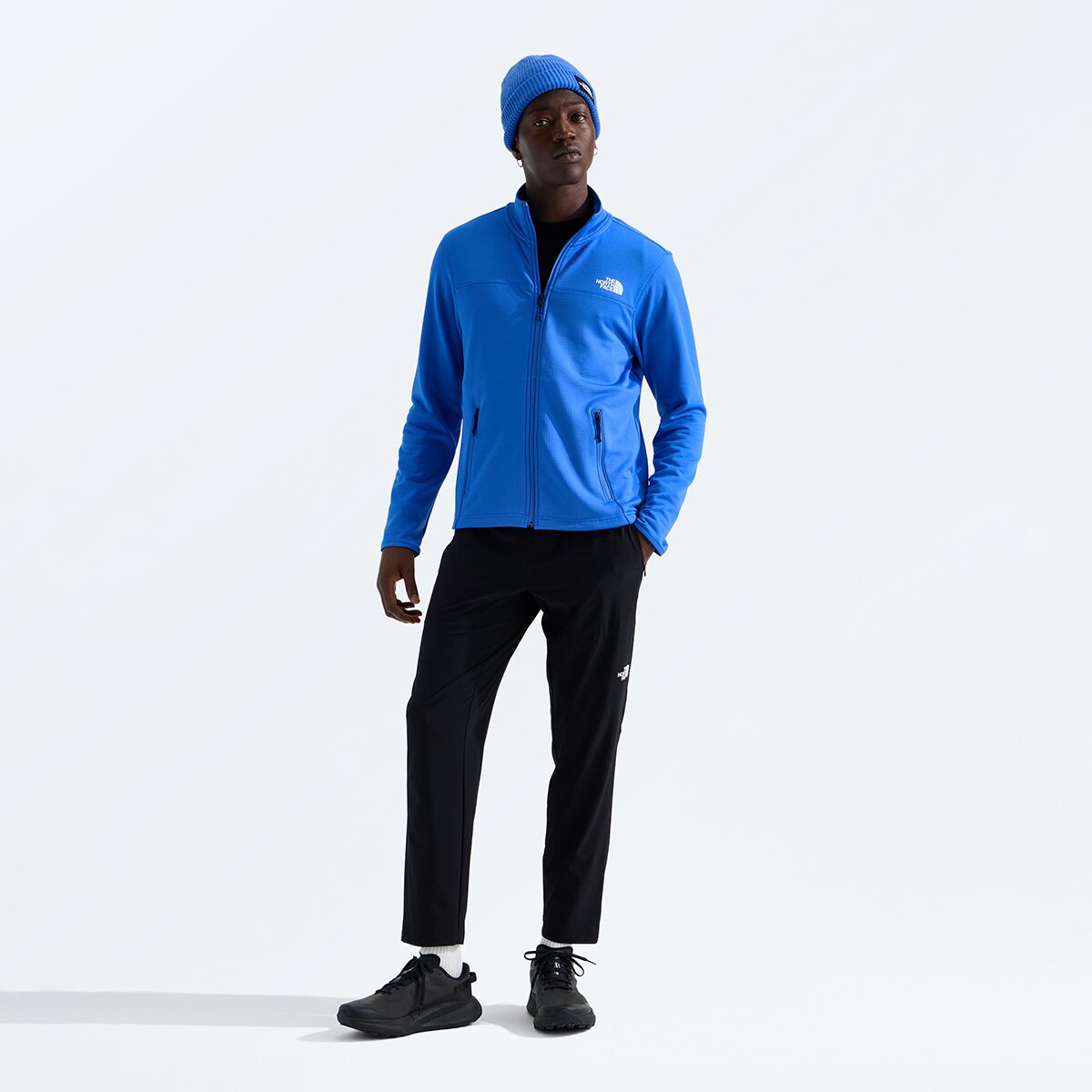 Мужская куртка The North Face Cedar Trail Grid Fleece Full Zip, цвет: Синий — фото 4