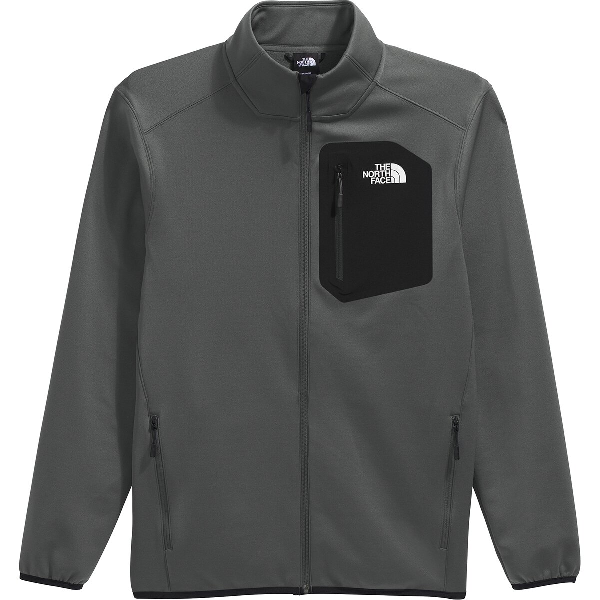 Мужская куртка The North Face Crest Full Zip, цвет: Антрацитовый серый / Чёрный — фото 4