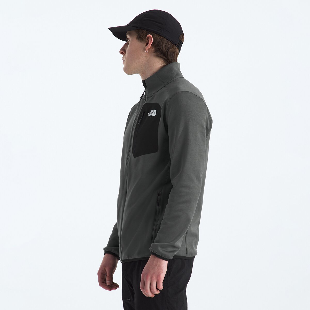Мужская куртка The North Face Crest Full Zip, цвет: Антрацитовый серый / Чёрный — фото 6