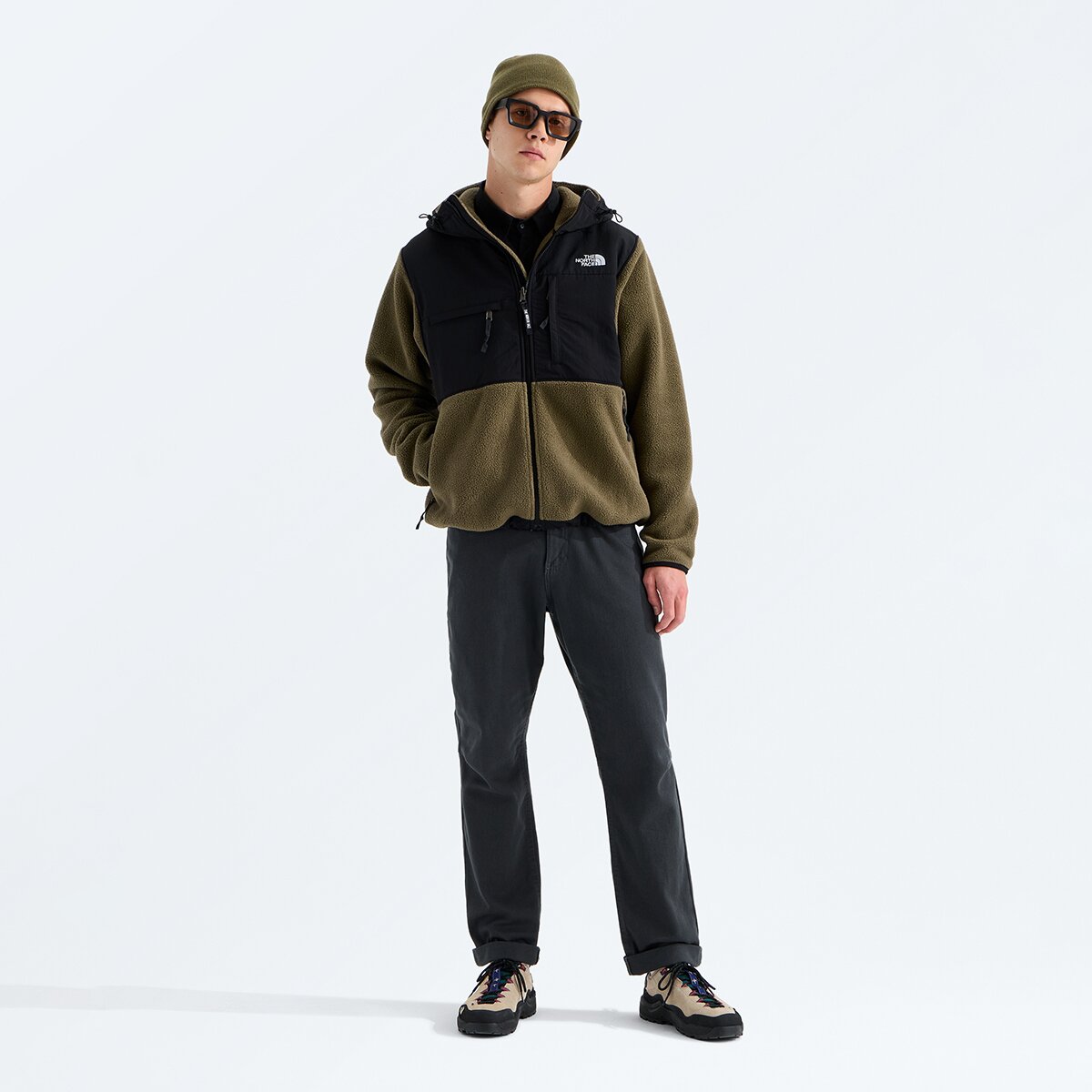 Мужское худи The North Face Retro Denali, цвет: Caraway Seed / Чёрный — фото 7