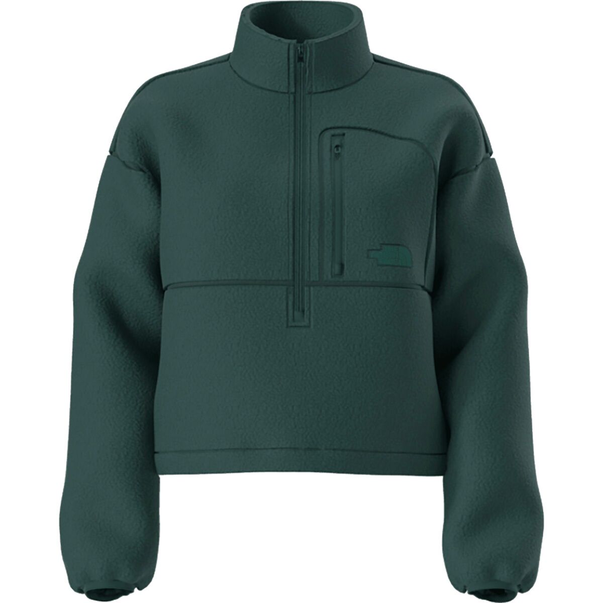 Женская куртка The North Face Extreme Pile 2 1/2-Zip Pullover, цвет: Тёмно-зелёный — фото 2