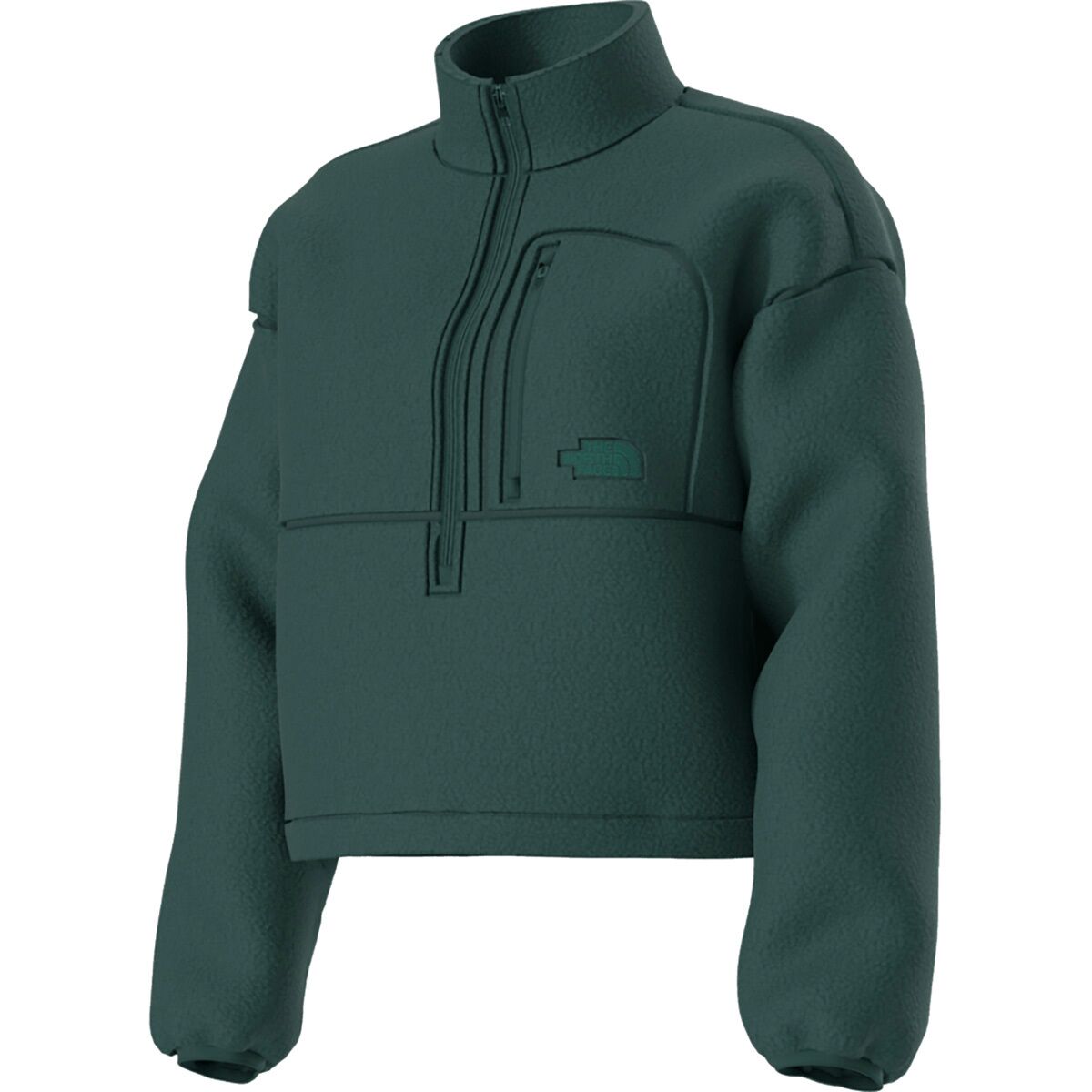 Женская куртка The North Face Extreme Pile 2 1/2-Zip Pullover, цвет: Тёмно-зелёный — фото 4