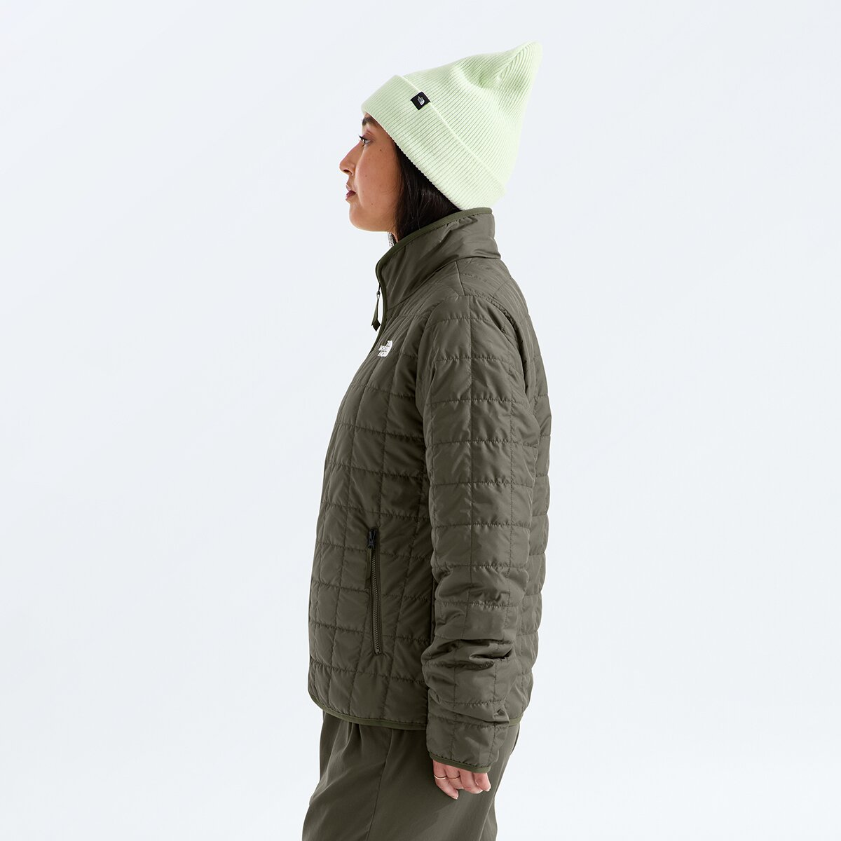 Женская куртка The North Face Junction Insulated Full-Zip, цвет: Серо-коричневый зелёный — фото 3
