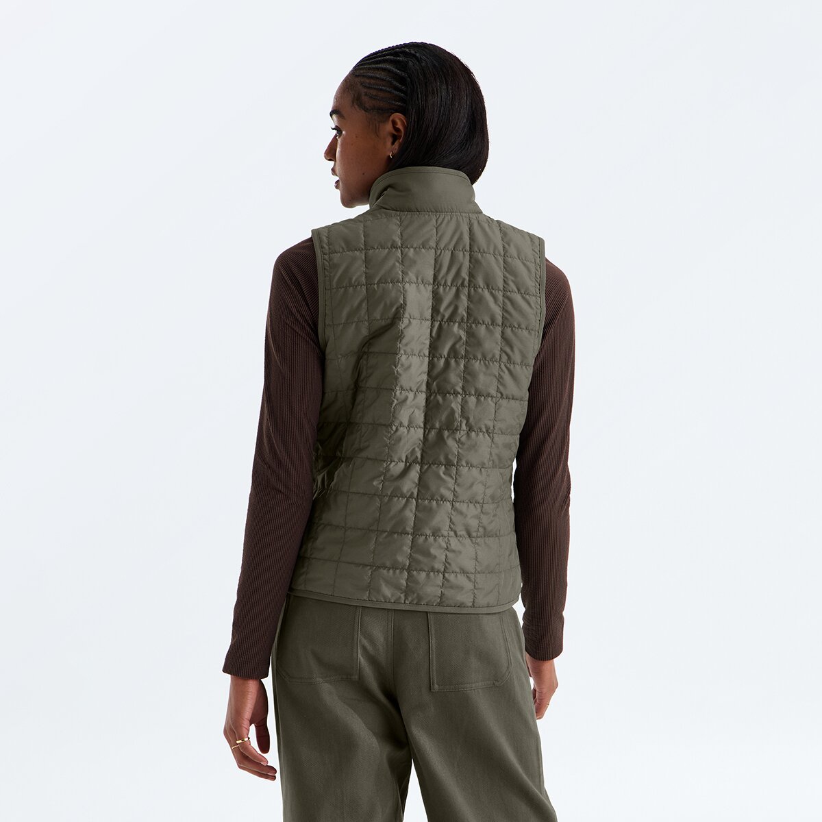Женский жилет The North Face Junction Insulated, цвет: Серо-коричневый зелёный — фото 2