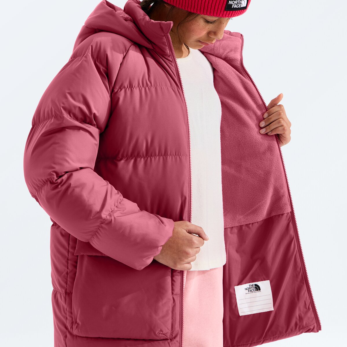 Детская куртка The North Face North Down Fleece-Lined Short, цвет: Глиняный — фото 5
