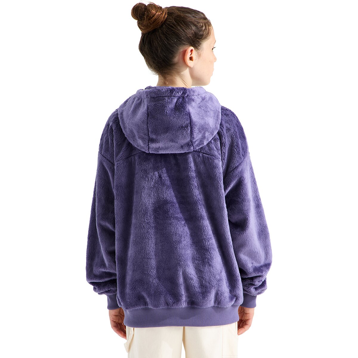 Худи The North Face Osito Full-Zip для девочек, цвет: Сливовый — фото 2