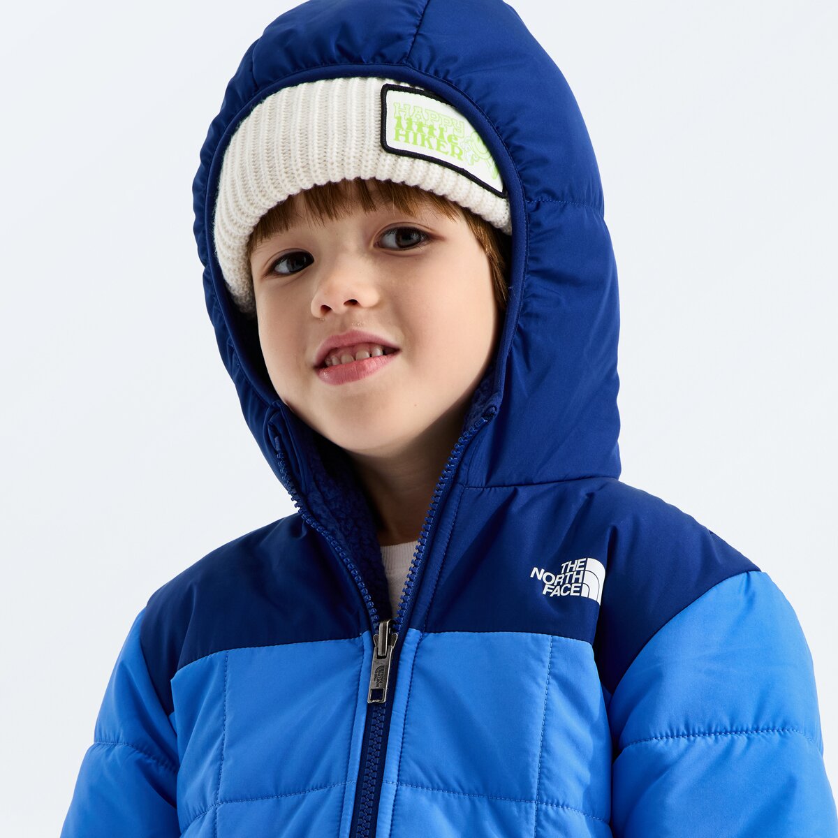 Детская куртка The North Face Reversible Shasta Full-Zip Hooded Jacket - Toddlers', цвет: Синий / Насыщенный синий — фото 4