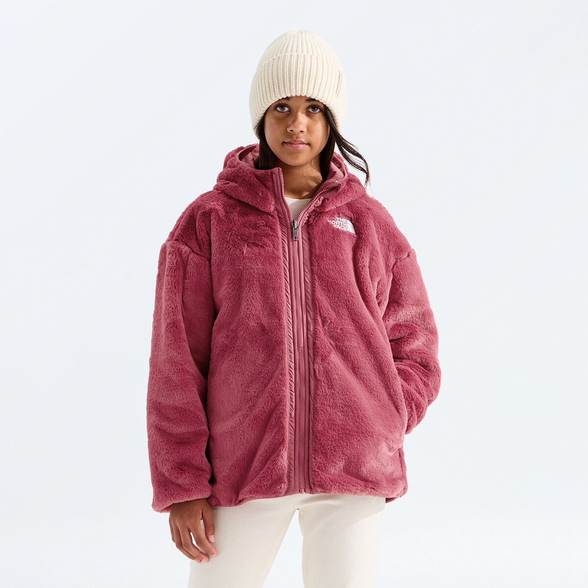 Куртка The North Face Reversible Shasta Short Parka для девочек, цвет: Глиняный — фото 2