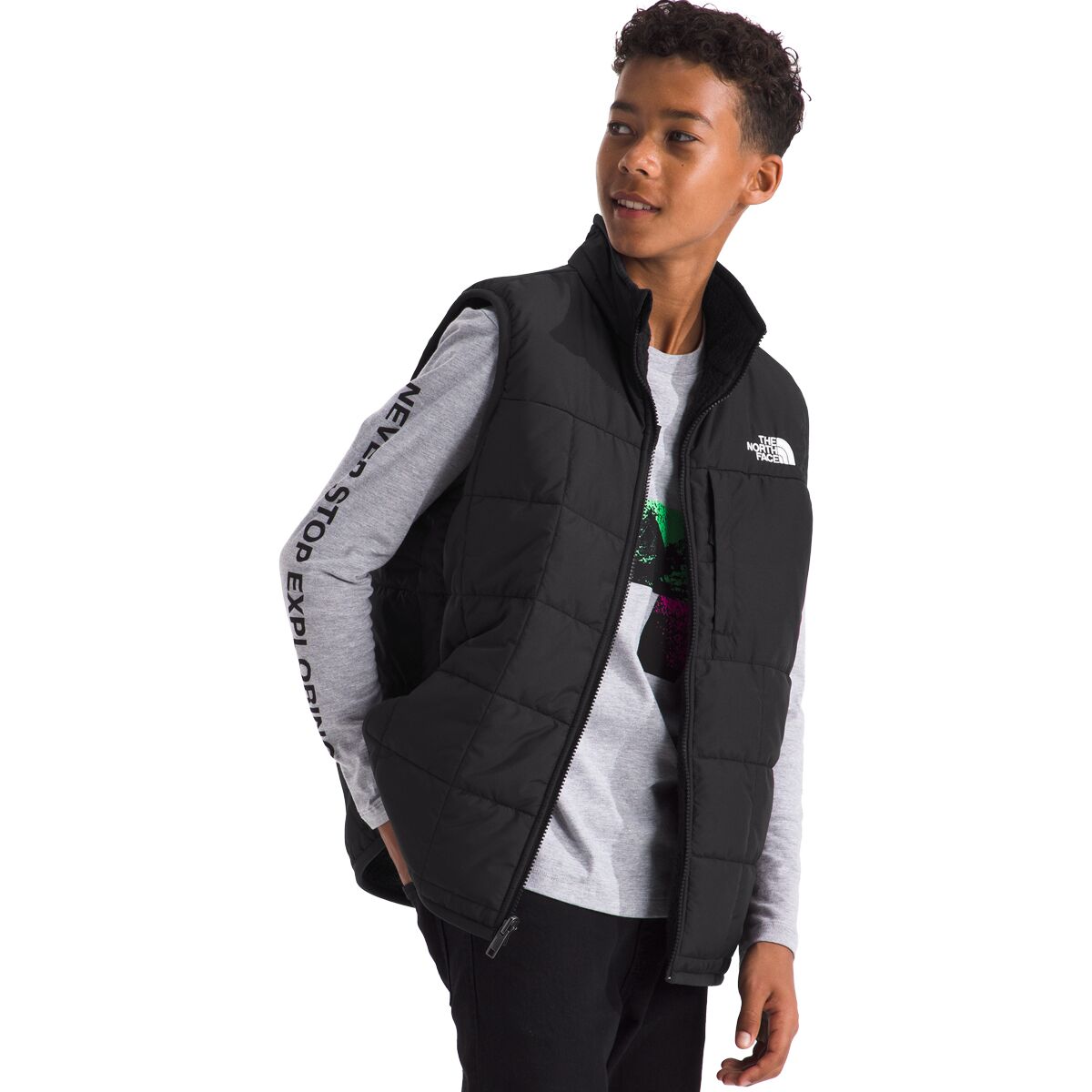 Жилет The North Face Reversible Shasta Vest для мальчиков, цвет: Чёрный — фото 3