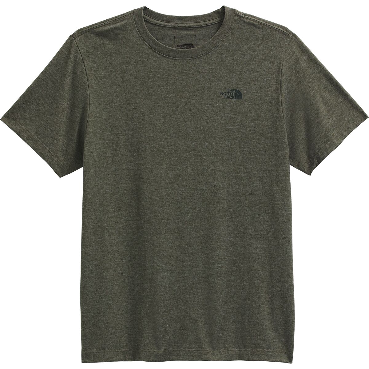 Мужская футболка The North Face Short-Sleeve Tri-Blend, цвет: Серо-коричневый зелёный белый меланжевый — фото 2