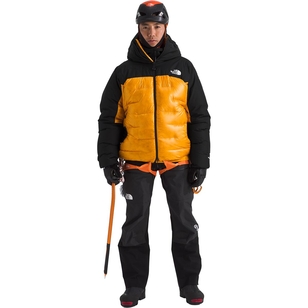 Мужская куртка The North Face Summit Himalayan Down Parka, цвет: Снежный золотой / Чёрный — фото 5