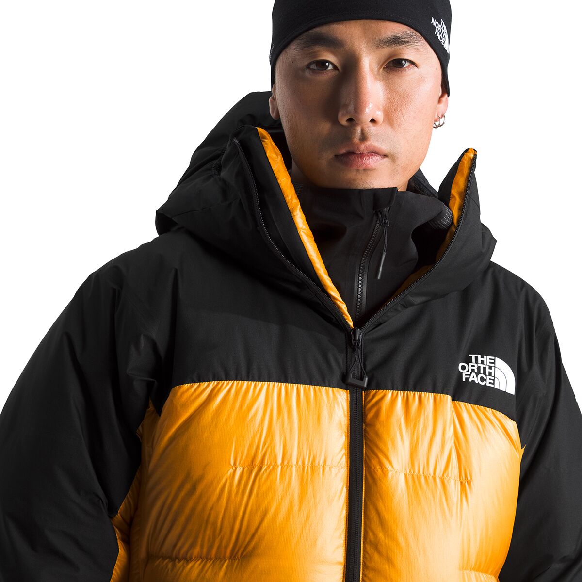 Мужская куртка The North Face Summit Himalayan Down Parka, цвет: Снежный золотой / Чёрный — фото 6