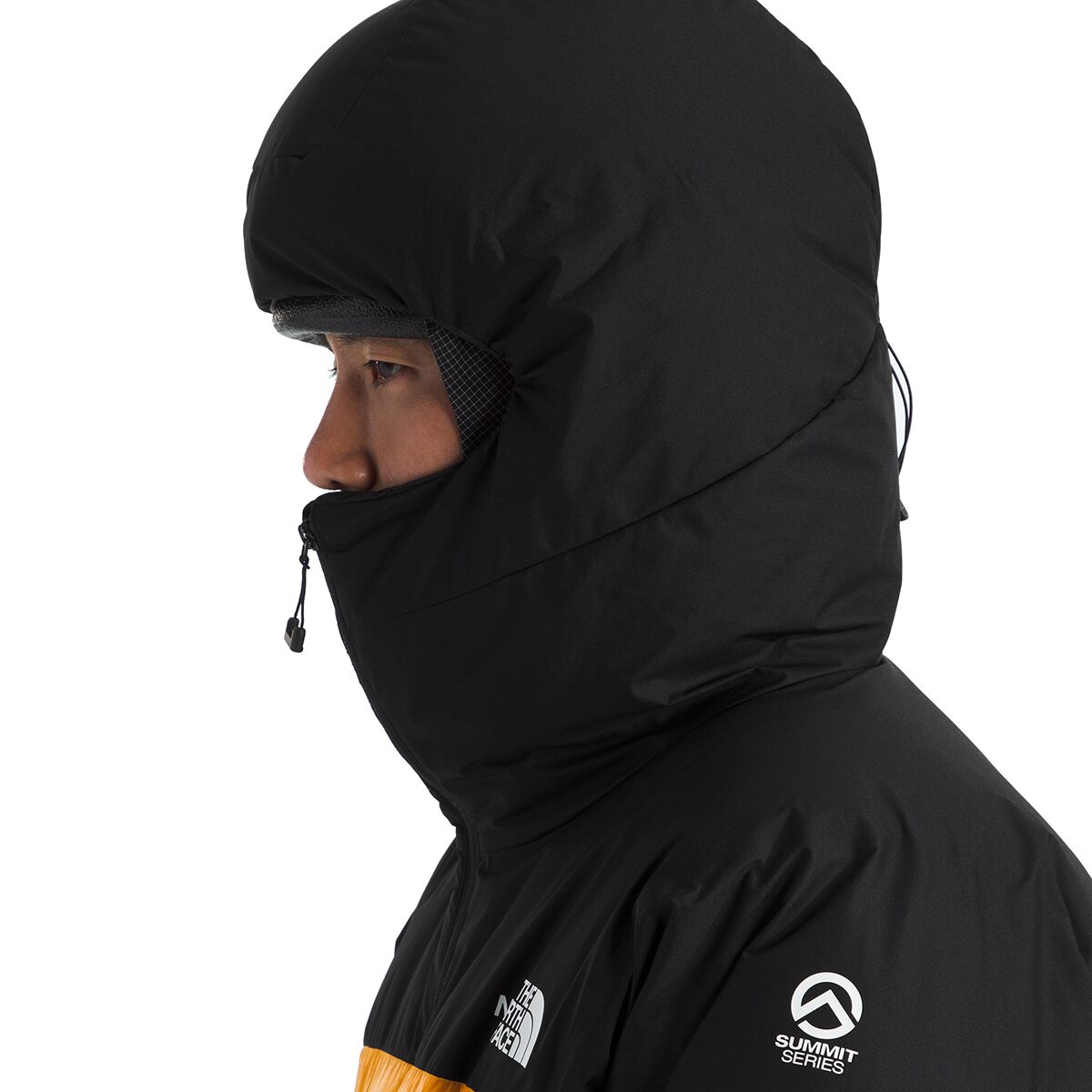 Мужская куртка The North Face Summit Himalayan Down Parka, цвет: Снежный золотой / Чёрный — фото 8