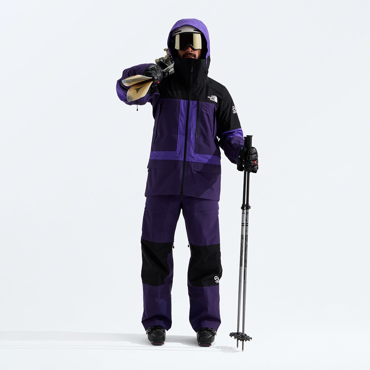 Мужские брюки The North Face Summit Verbier GTX Bib Pant, цвет: Фиолетовый / Чёрный — фото 7