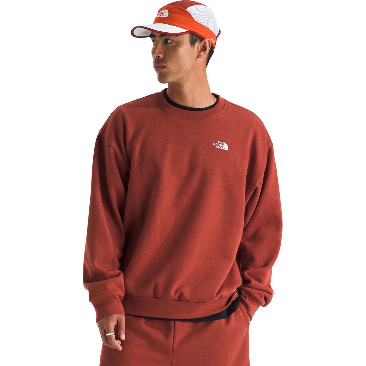 Мужская толстовка The North Face TNF Core Embroidered Oversized Crew, цвет: Железный глиняный