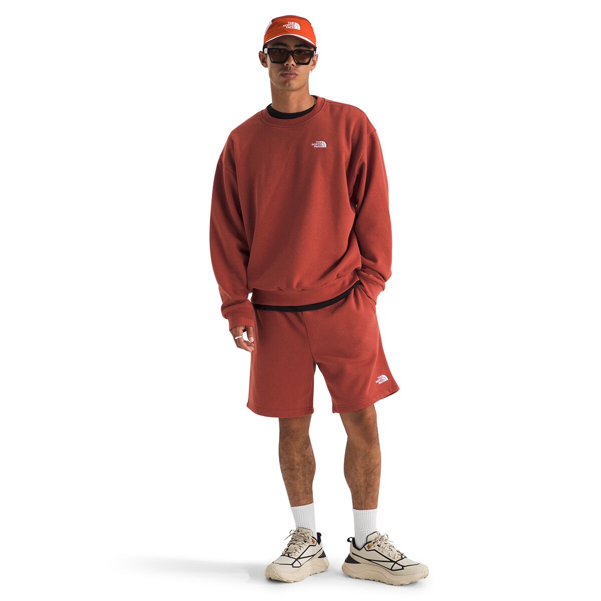 Мужская толстовка The North Face TNF Core Embroidered Oversized Crew, цвет: Железный глиняный — фото 3