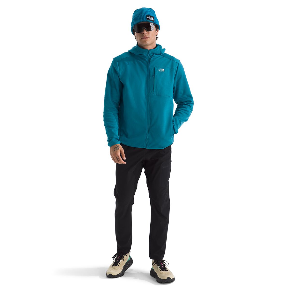 Мужская куртка The North Face TNF Performance Fleece Full-Zip Hooded, цвет: Сумеречный синий — фото 8