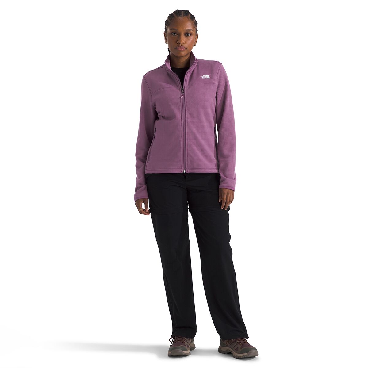 Женская куртка The North Face Cedar Trail Grid Fleece, цвет: Фиолетовый — фото 4
