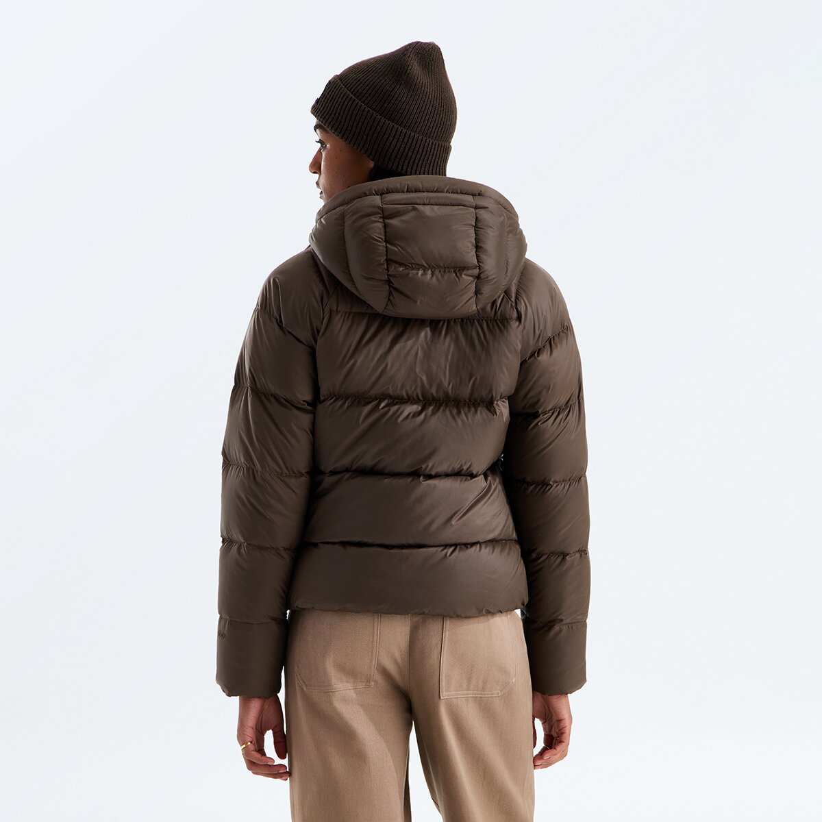 Женская куртка The North Face Hydrenalite City Down Hooded, цвет: Тёмный каштановый — фото 2