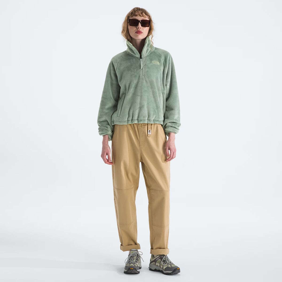 Женская куртка The North Face Osito Lux 1/4-Zip, цвет: Сланцевый мох — фото 4