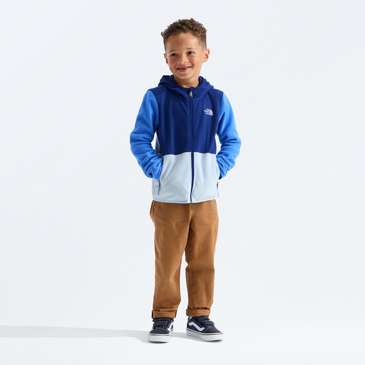 Детское худи The North Face Glacier Full-Zip - Toddlers', цвет: Синий / Мглистый — фото 4