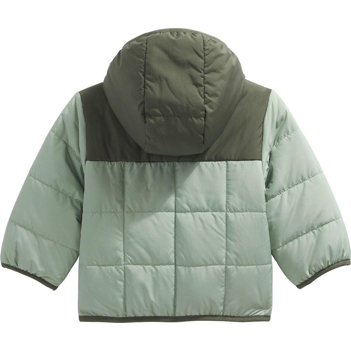 Детская куртка The North Face Reversible Shasta Full-Zip Hooded Jacket - Infants', цвет: Сланцевый мох / Серо-коричневый зелёный — фото 2