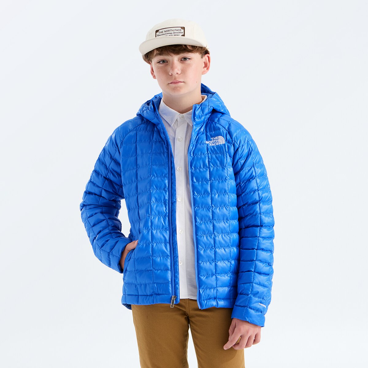 Детская куртка The North Face ThermoBall Hooded, цвет: Синий — фото 7