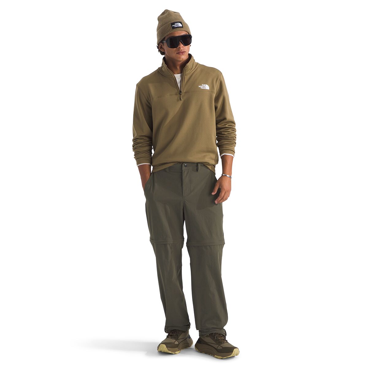 Мужские брюки The North Face Basin Convertible Pant, цвет: Серо-коричневый зелёный — фото 6