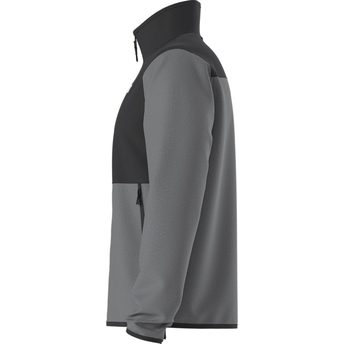 Мужская куртка The North Face Glacier Fleece Colorblocked, цвет: Серый меланжевый / Чёрный — фото 3