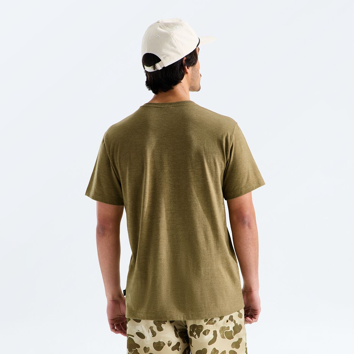 Мужской топ The North Face Tri-Blend Short-Sleeve Henley, цвет: Кедровый белый меланжевый — фото 2