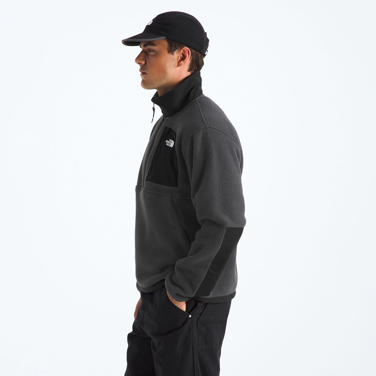 Мужская куртка The North Face Yumiori Off Peak 1/2-Zip, цвет: Асфальтовый серый / Чёрный — фото 3