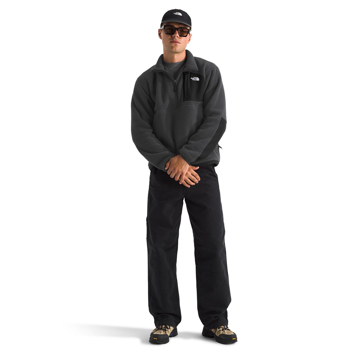 Мужская куртка The North Face Yumiori Off Peak 1/2-Zip, цвет: Асфальтовый серый / Чёрный — фото 4