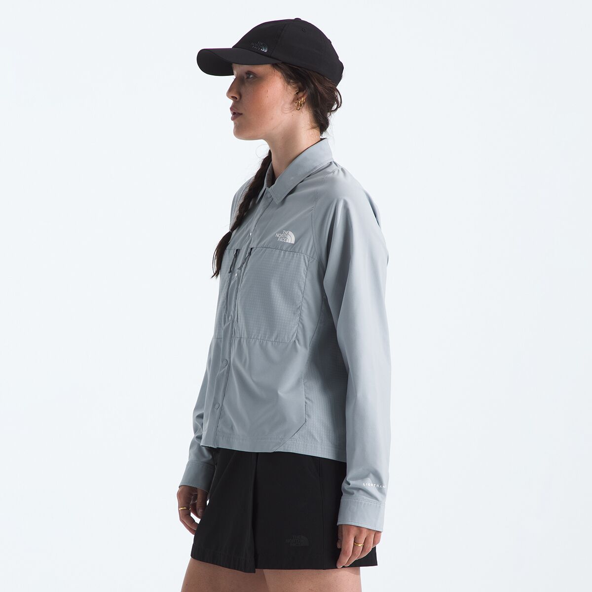 Женская рубашка The North Face Trail Lightrange Long-Sleeve Shirt, цвет: Морозный серый — фото 3