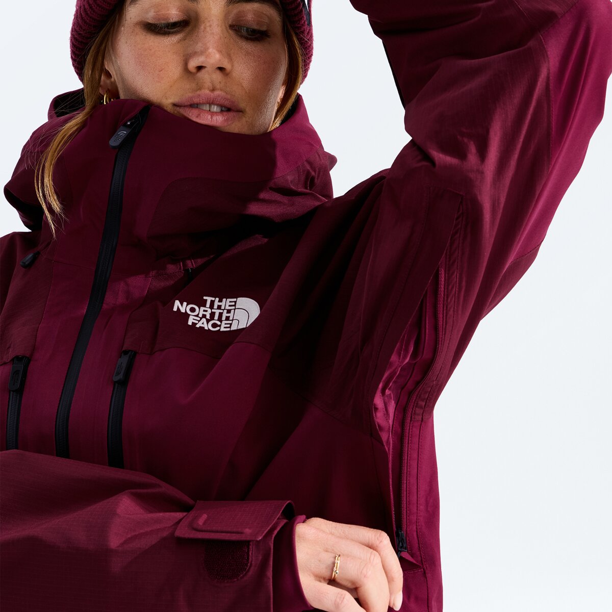 Женская куртка The North Face Powstar, цвет: Бордовый — фото 5