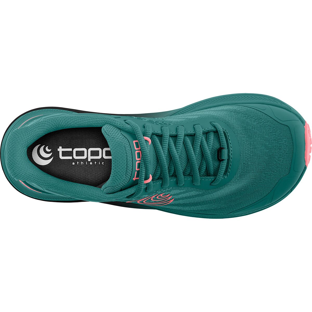Женские кроссовки Topo Athletic Ultraventure 4 Trail Running, цвет: Тёмный бирюзовый / Розовый — фото 2