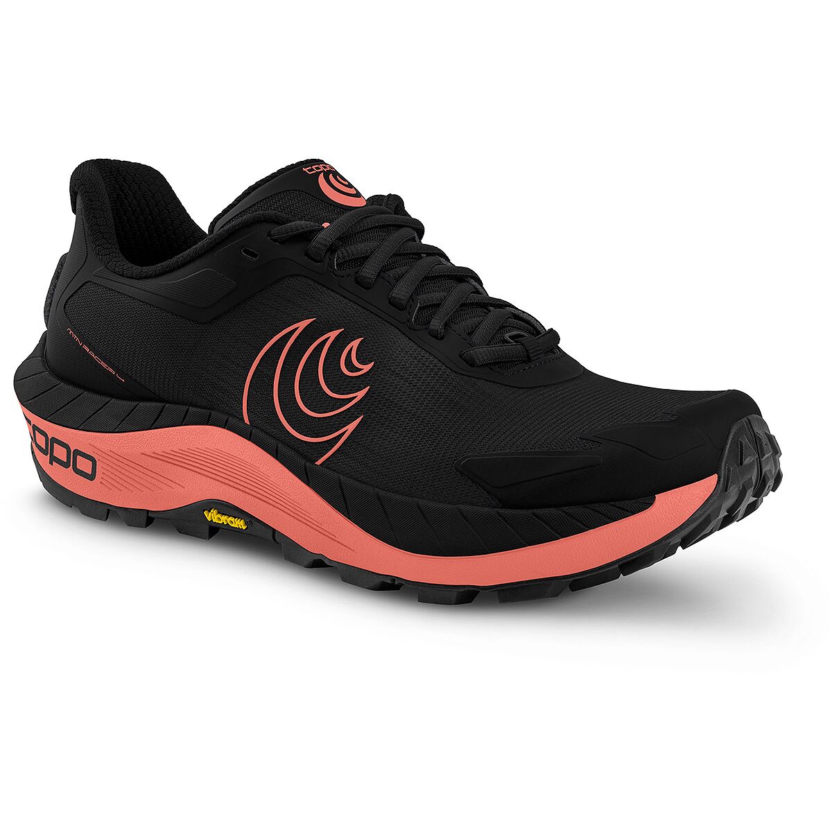 Женские кроссовки Topo Athletic MTN Racer 4 Trail Running, цвет: Чёрный / Розовый — фото 4