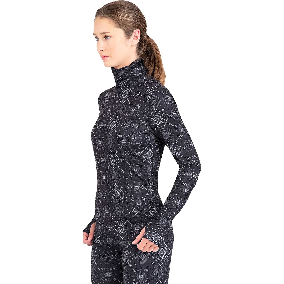 Terramar Women's Cloud Nine Turtle Neck - 4-Way Stretch, Brushed Fleece, ClimaSense Technology, UPF Protection