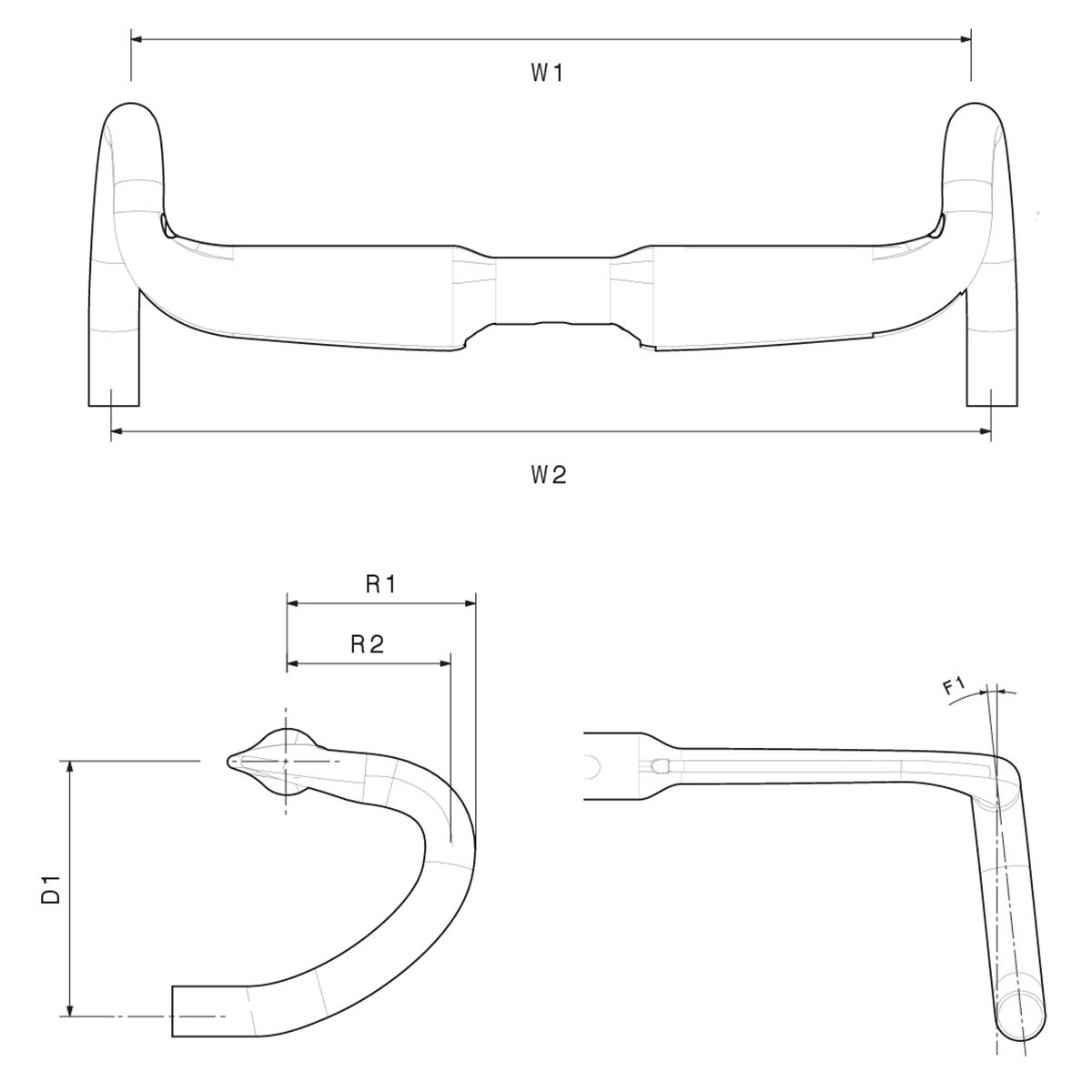 3T Aeroflux Integrale Carbon Handlebar