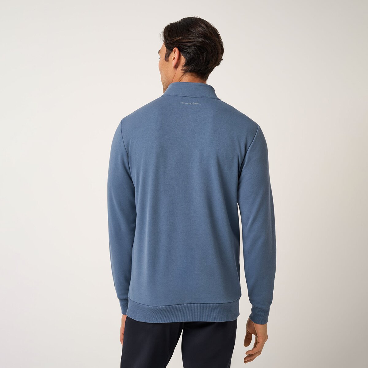 Мужская толстовка TravisMathew Cloud Quarter Zip 2.0, цвет: Морской — фото 2