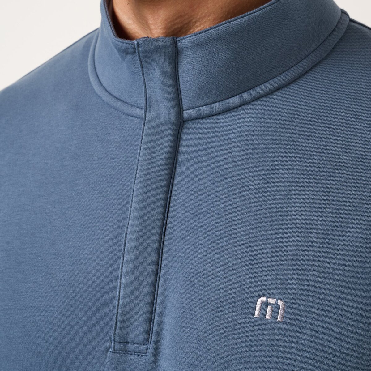 Мужская толстовка TravisMathew Cloud Quarter Zip 2.0, цвет: Морской — фото 8
