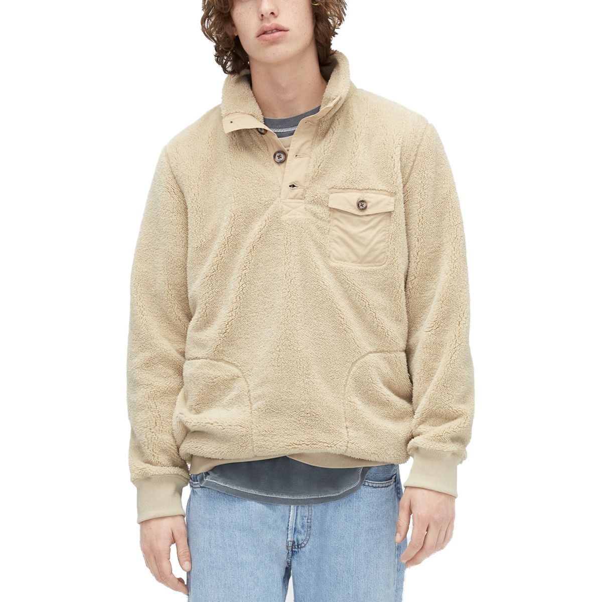 UGG Fuzzy Sherpa Pullover Men's Clothing
