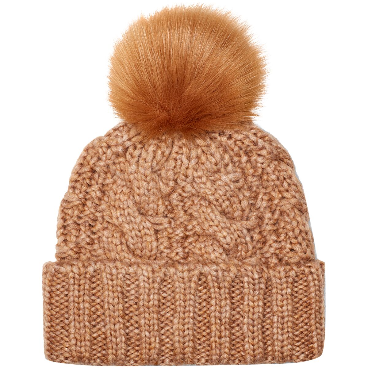 UGG Knit Cable Beanie Faux Fur Pom - Accessories