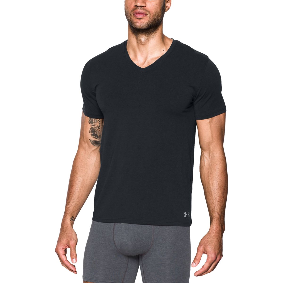 Under Armour Cotton Stretch ShortSleeve VNeck TShirt 2Pack Men