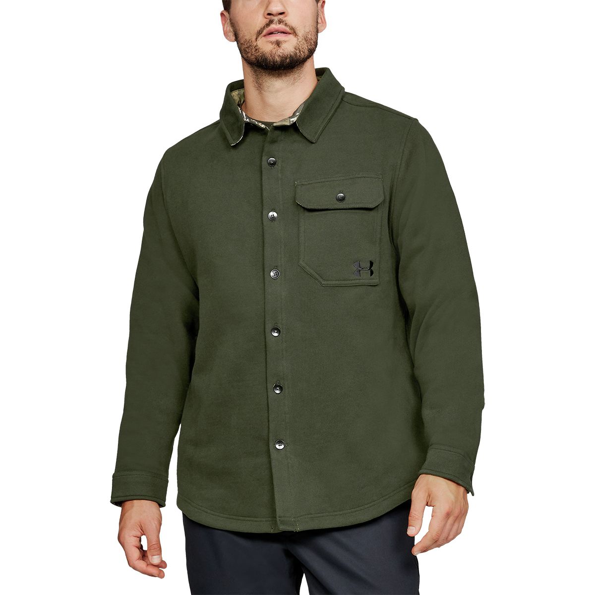 Under Armour Buckshot LongSleeve Fleece Shirt Men's Clothing