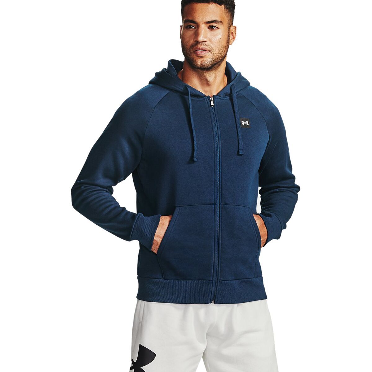 under armour men's rival fleece fitted full zip hoodie