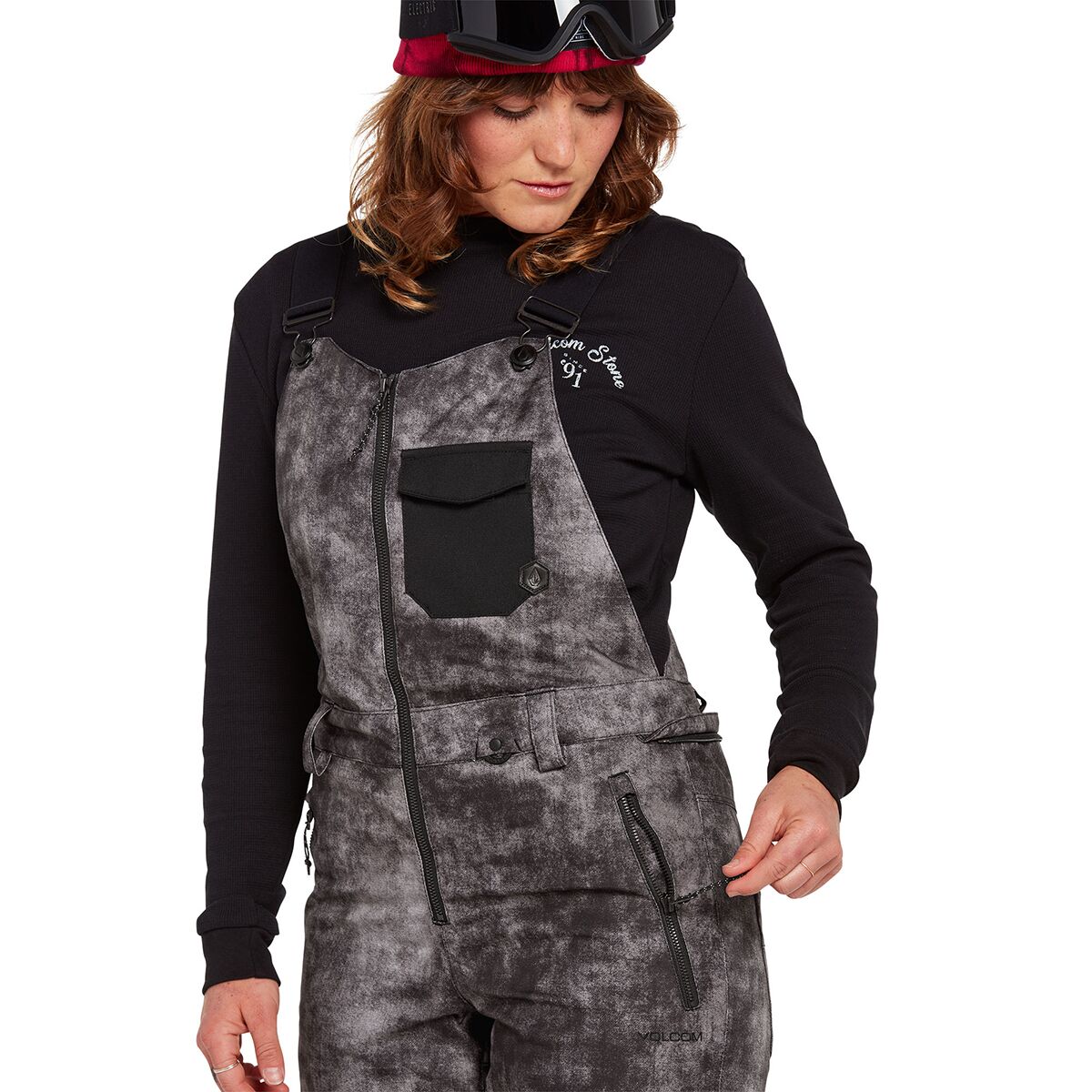 Combinaison De Ski Femme Volcom Swift Bib - Pantalon Intégré Interface Veste - Taille L - Noire - Neuf