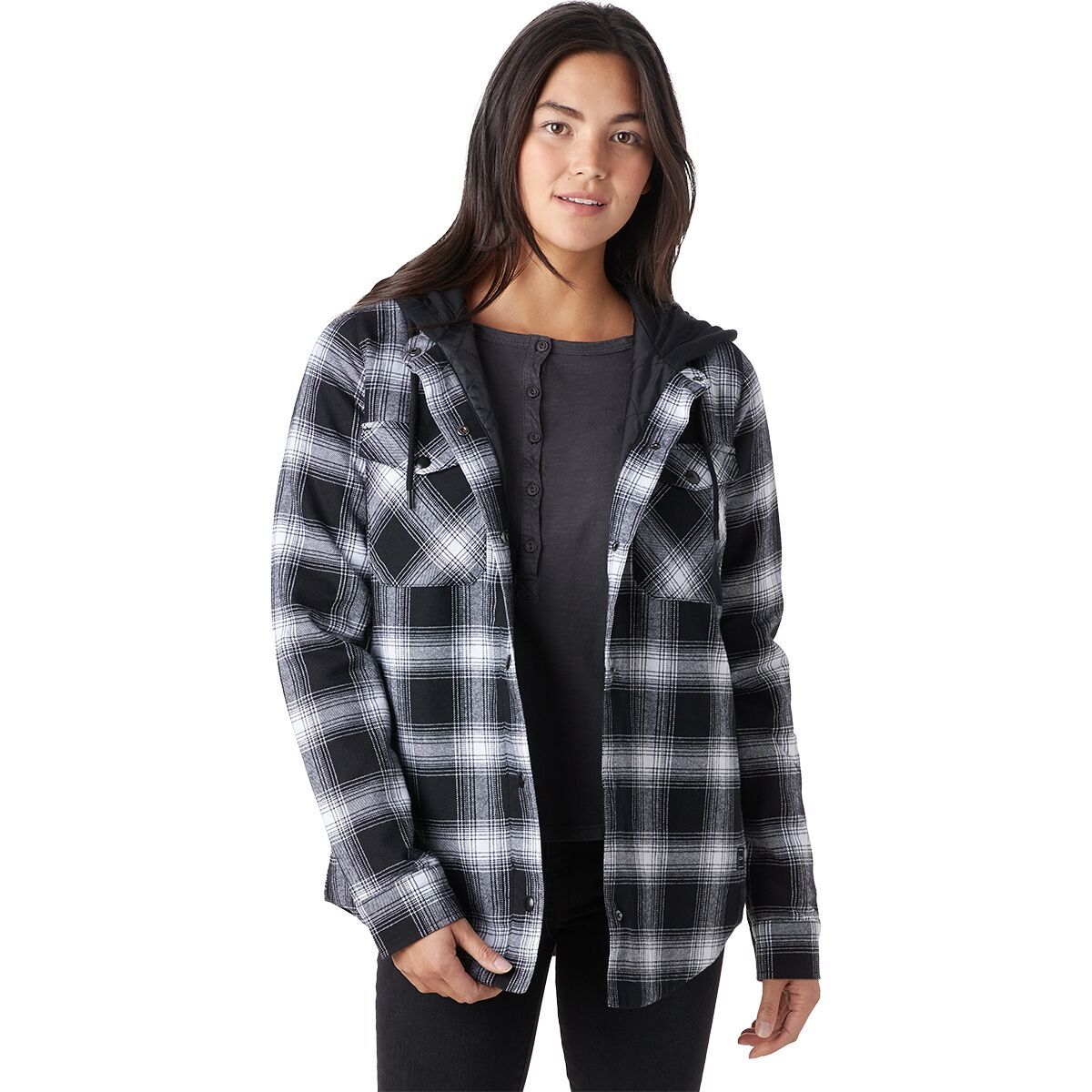 hooded flannel womens