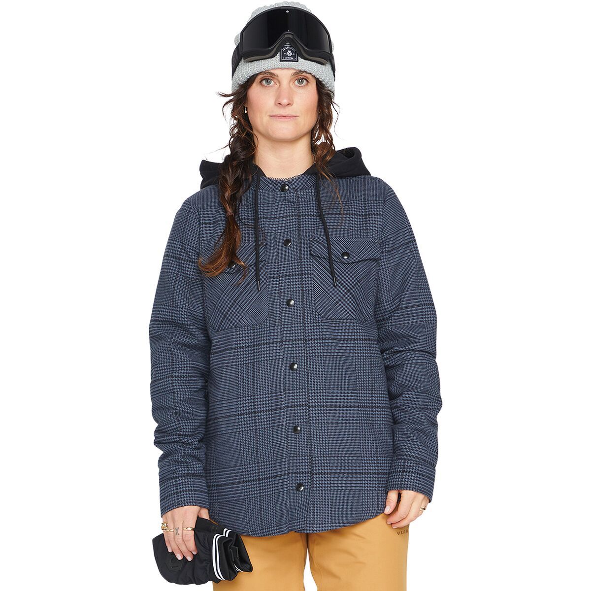 Hooded Flannel Jacket Women's Clothing