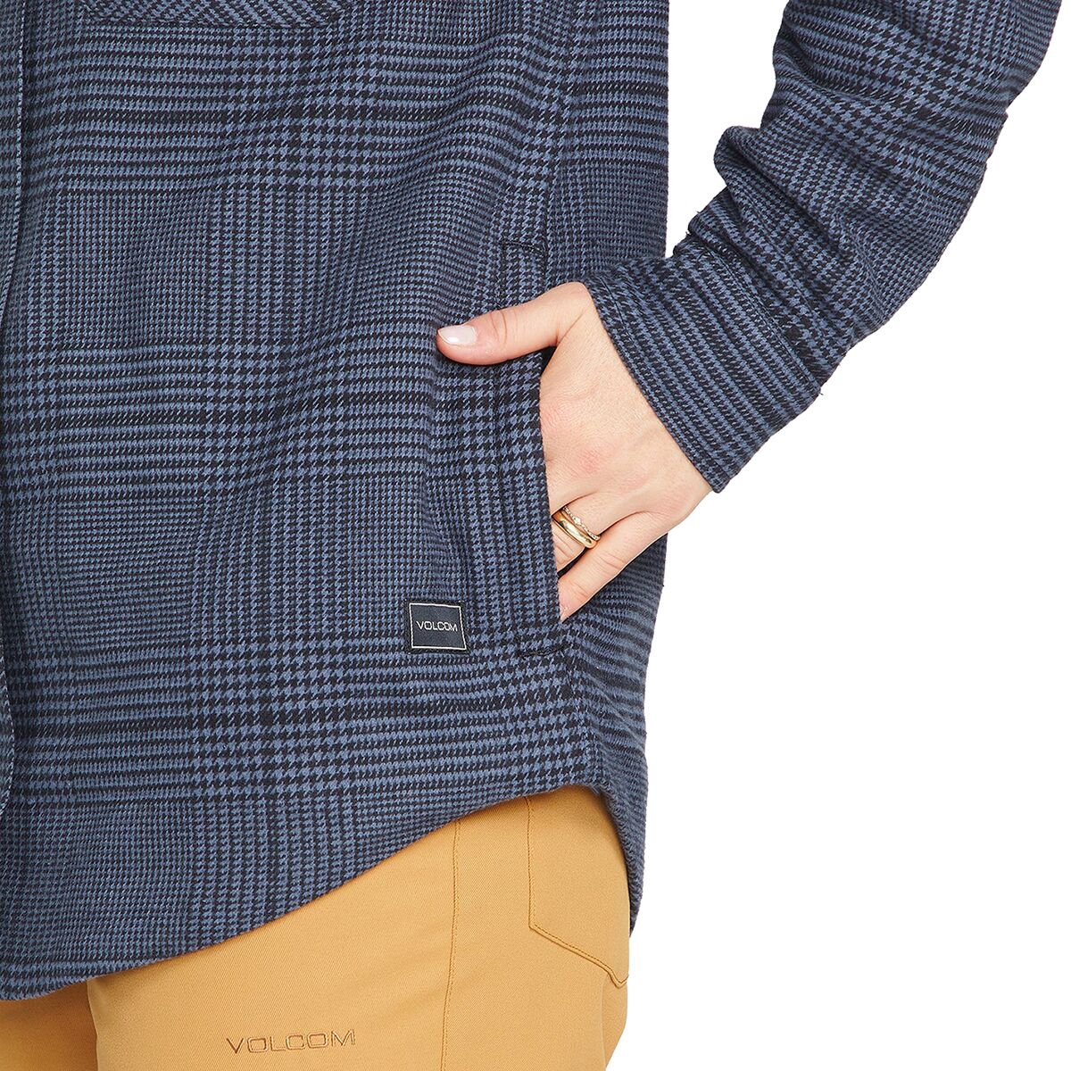 Hooded Flannel Jacket Women's Clothing