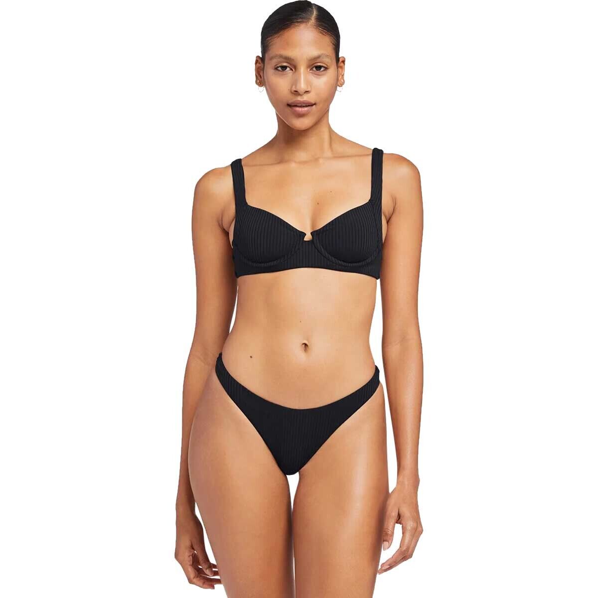 Vitamin A California High-Leg Cheeky Cut Bikini Bottom -...
